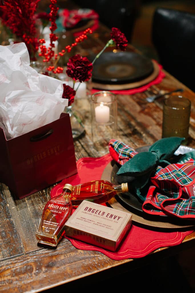 holiday dinner with drinks