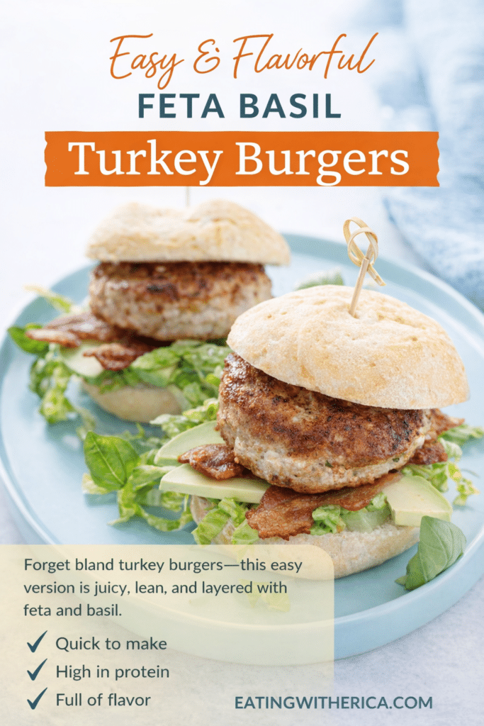 Feta Basil Turkey Burger Pinterest Pin