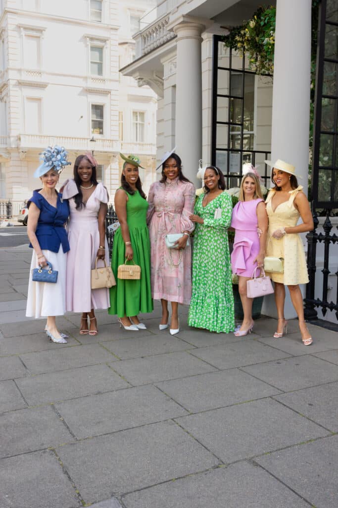 Lovely friends wearing dresses