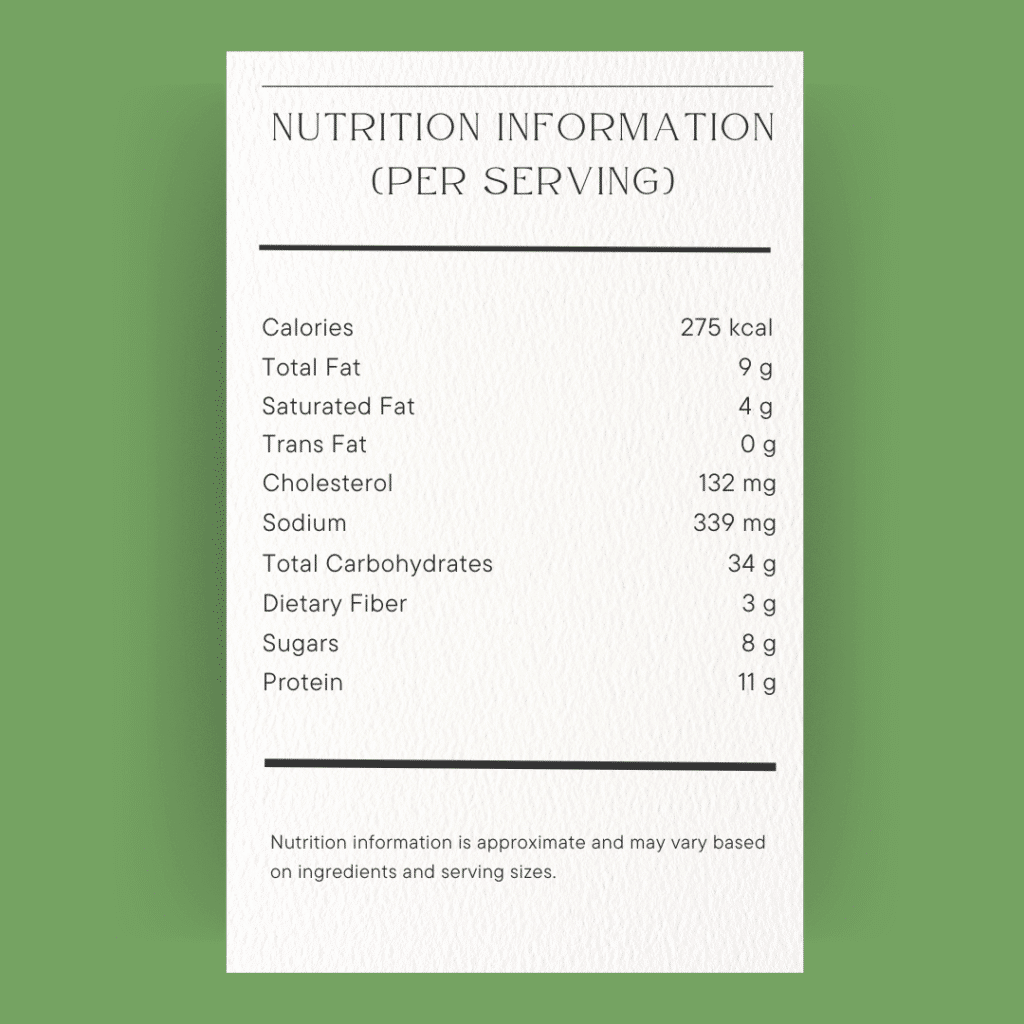 Spiked Strawberry French Toast Nutritional Facts