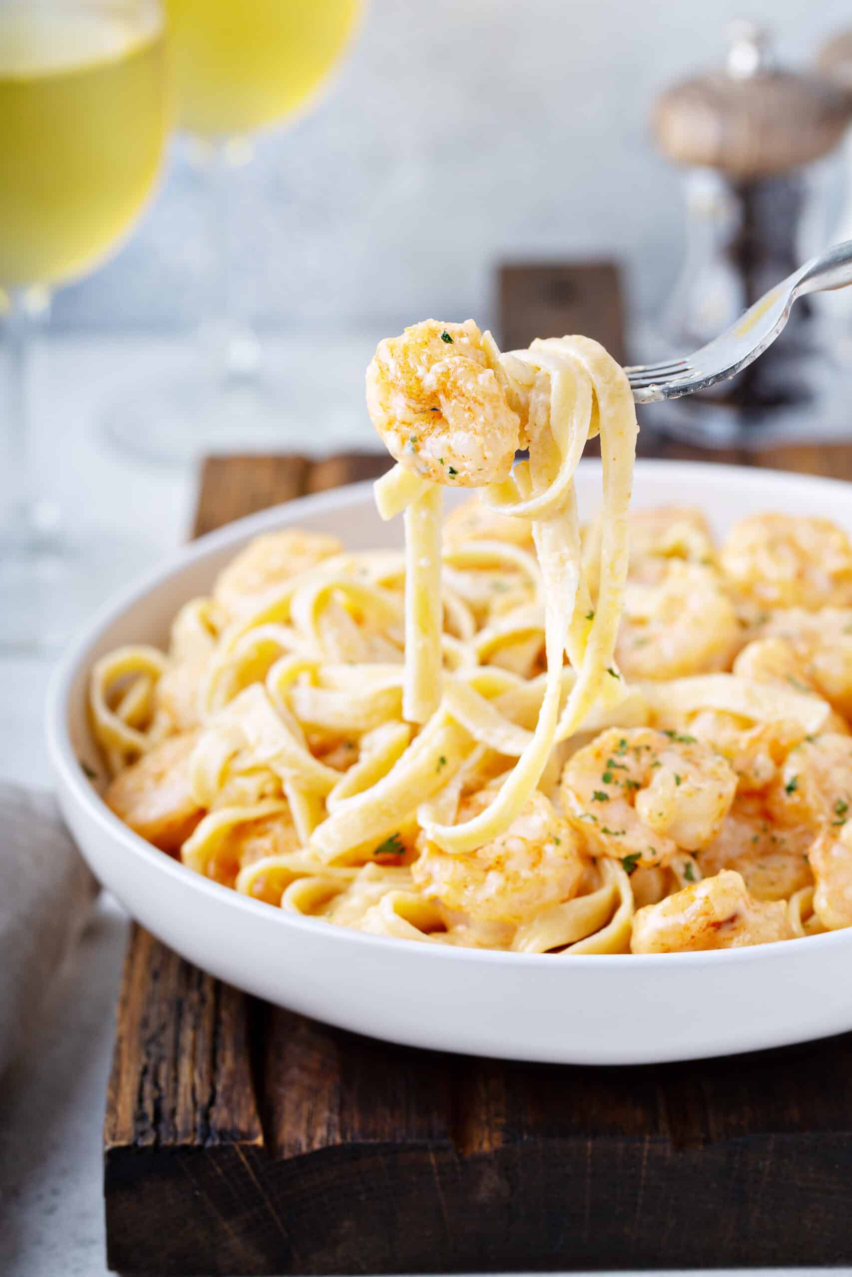 White Shrimp Alfredo