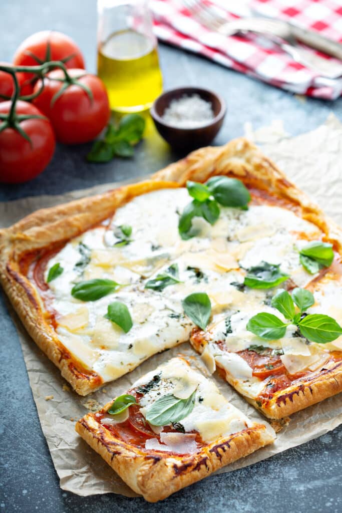 delicious Tomato Basil Mozzarella Puff Pastry