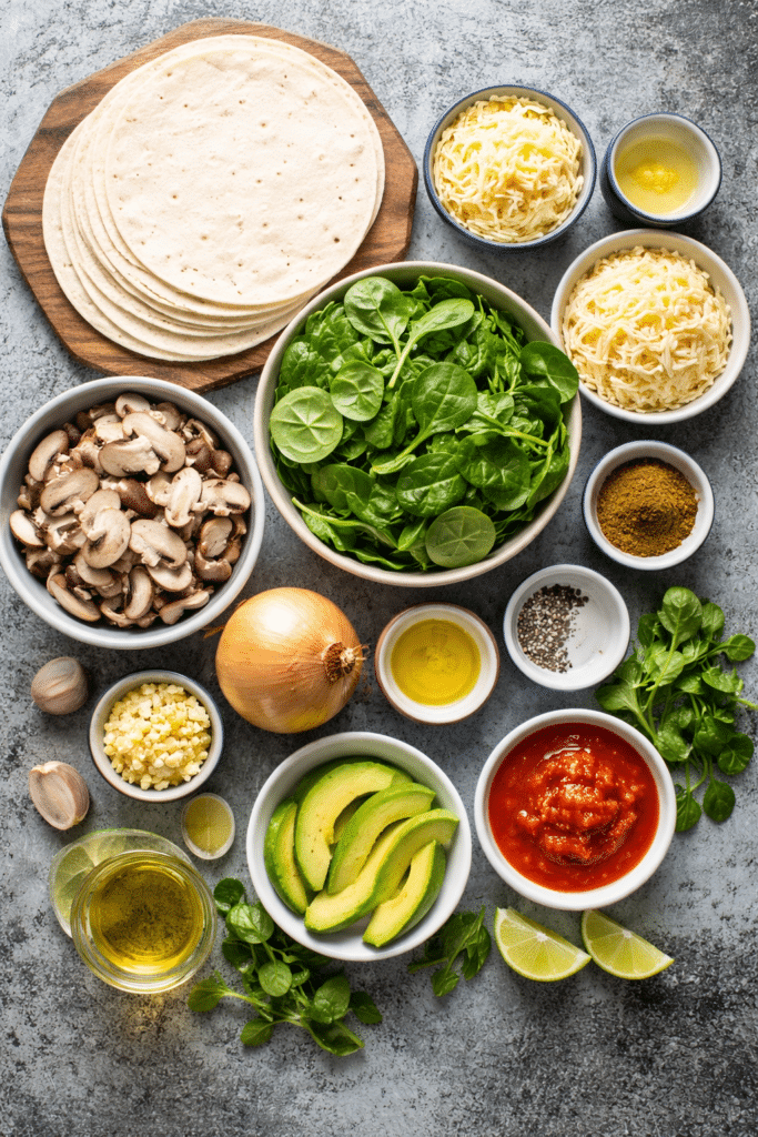mushroom quesadilla ingredients