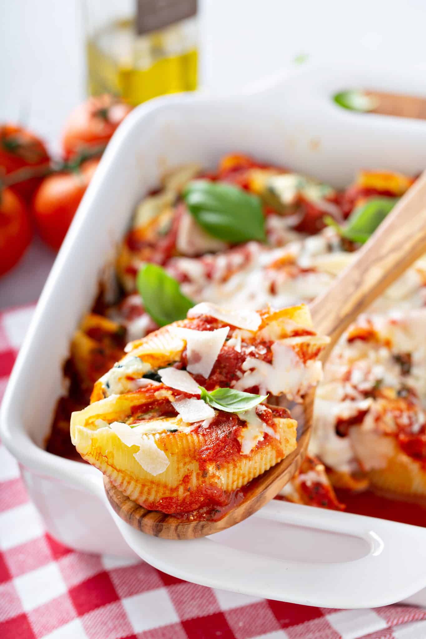 Erica Stuart Shell Lovely Spinach and Ricotta Stuffed Shells - Eating With Erica