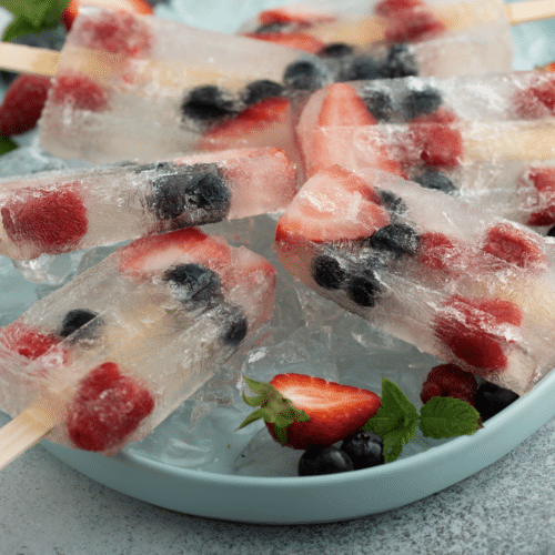 champagne berry popsicles