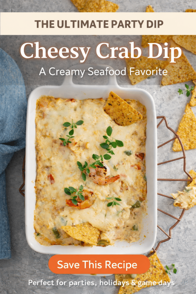 cheesy crab dip pinterest pin