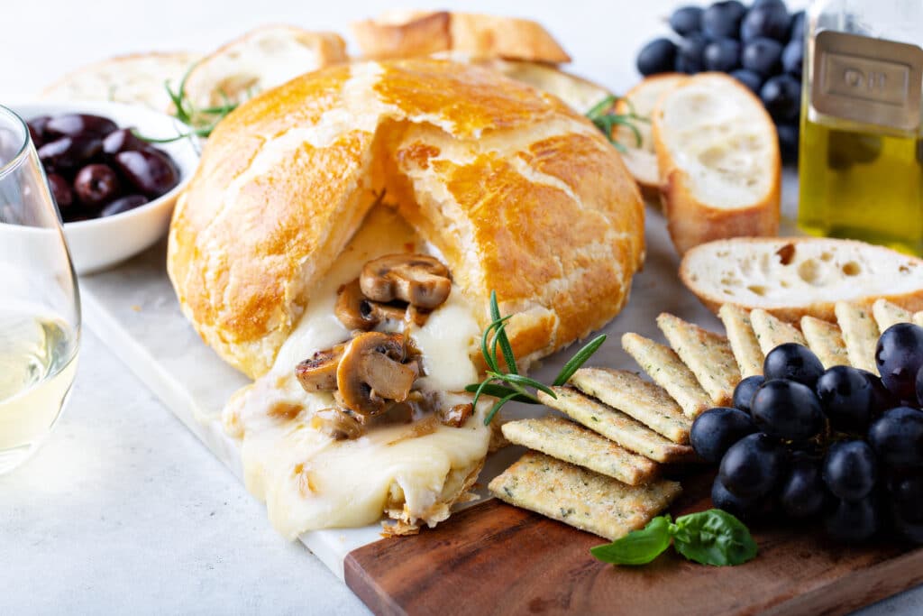 mushroom baked brie