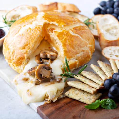 mushroom baked brie