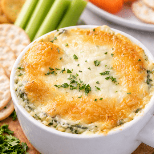 spinach dip in a bowl