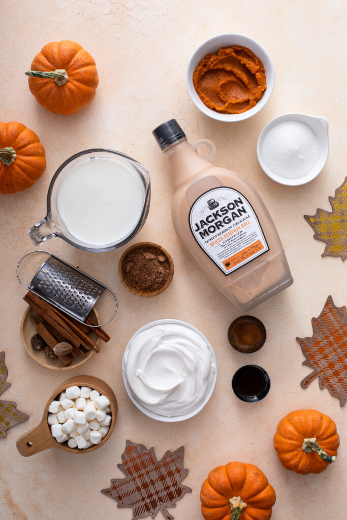 Ingredients for Pumpkin Hot Chocolate