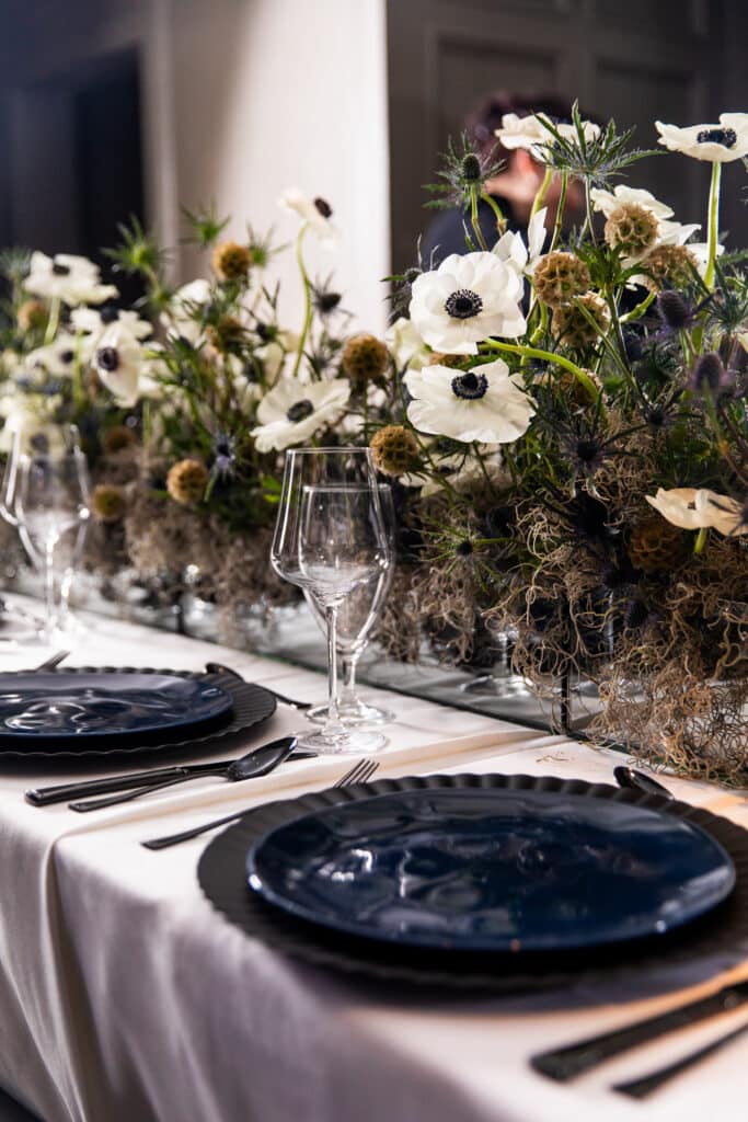 Floral tablescape for hosting