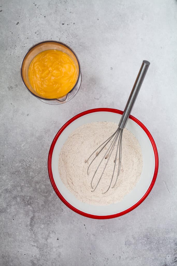 Mix the Batter for Pumpkin Bars with Cream Cheese Swirl