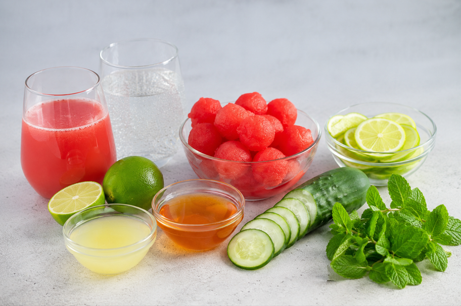 Ingredients for Cucumber watermelon sangria