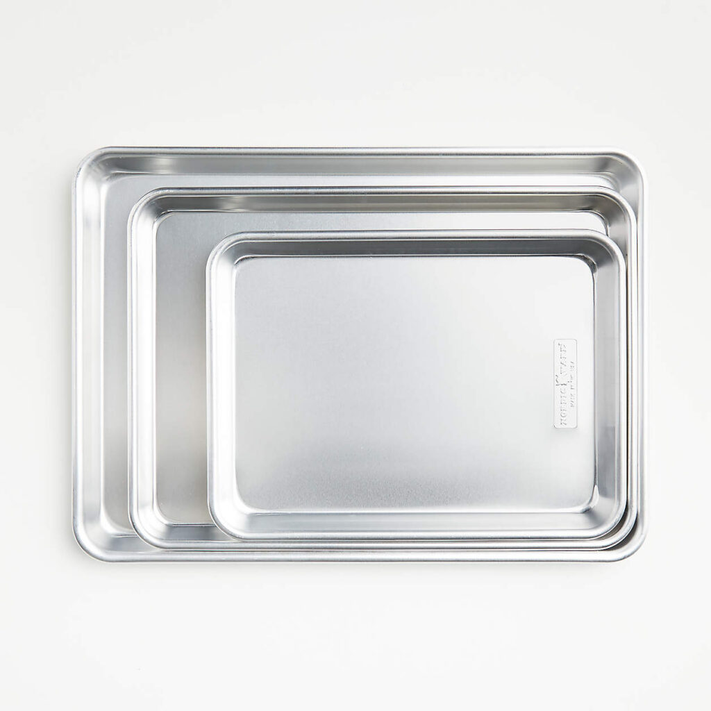 Set of three Nordic Ware metal baking sheet pans