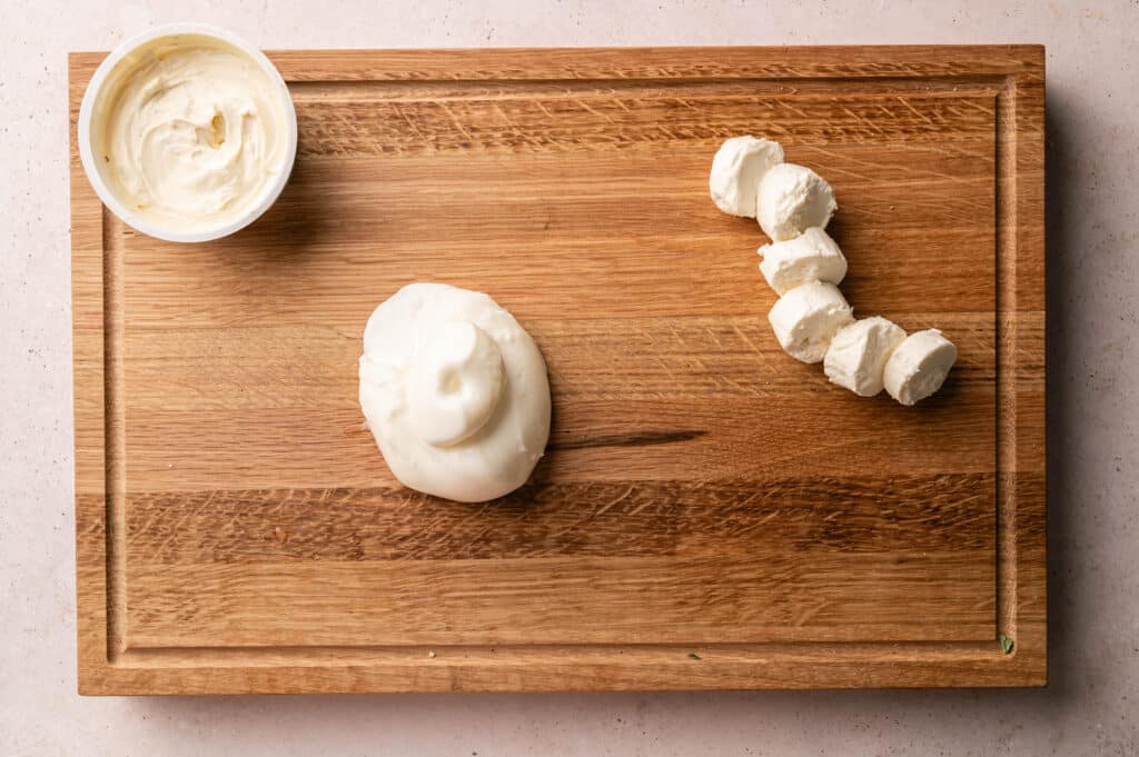the base cheeses for Spring charcuterie board
