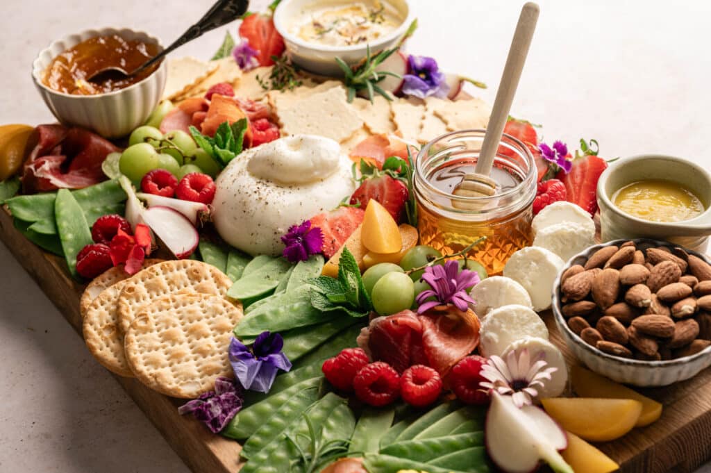 the marmalades, honeys and other sweets added to Spring charcuterie board