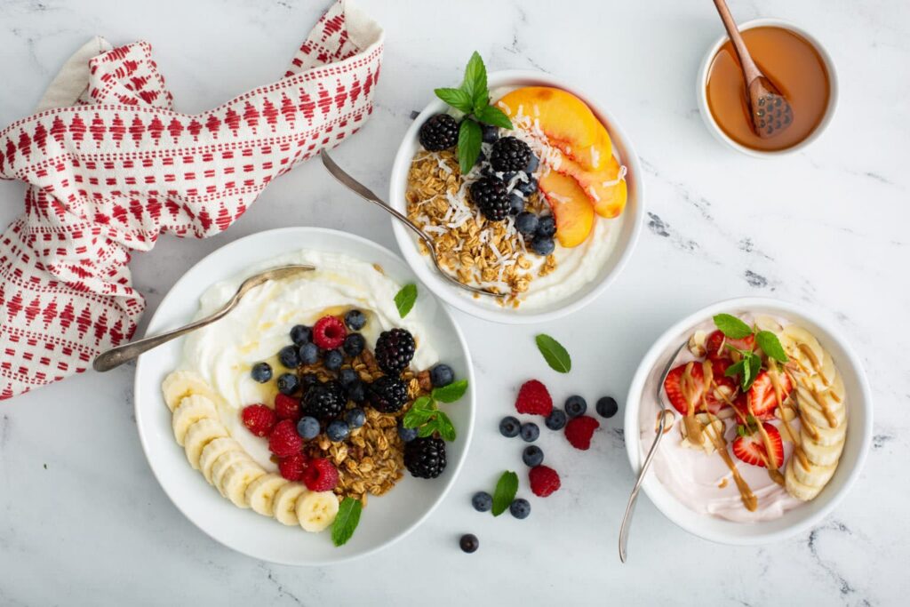 Build bowls of Greek Yogurt Bowls 