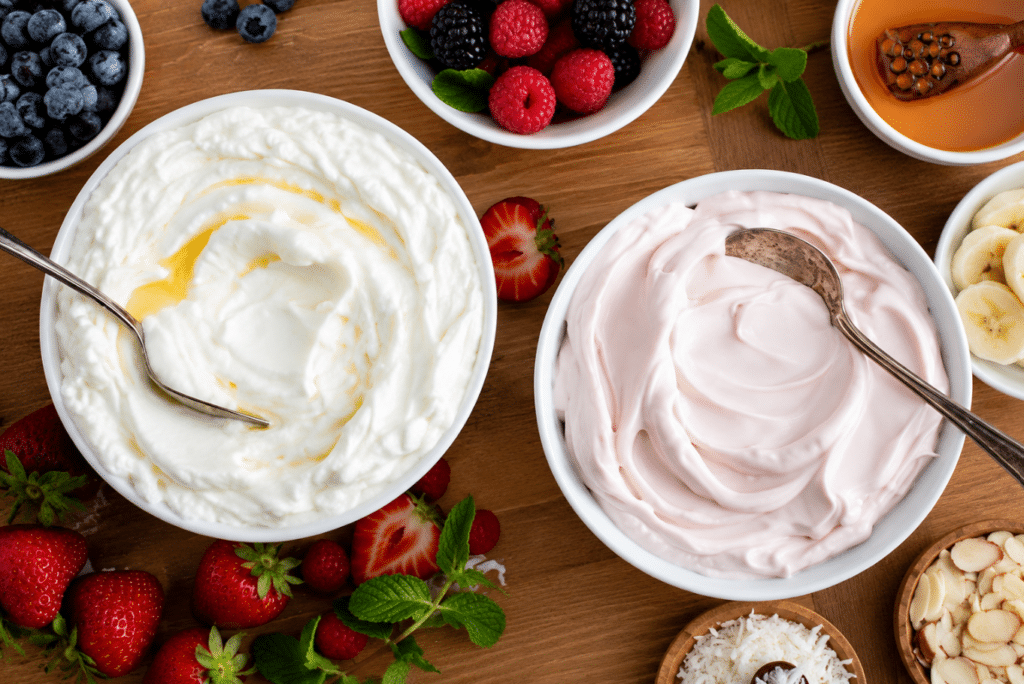 2 Varieties of Yogurt for Greek Yogurt Bowls 