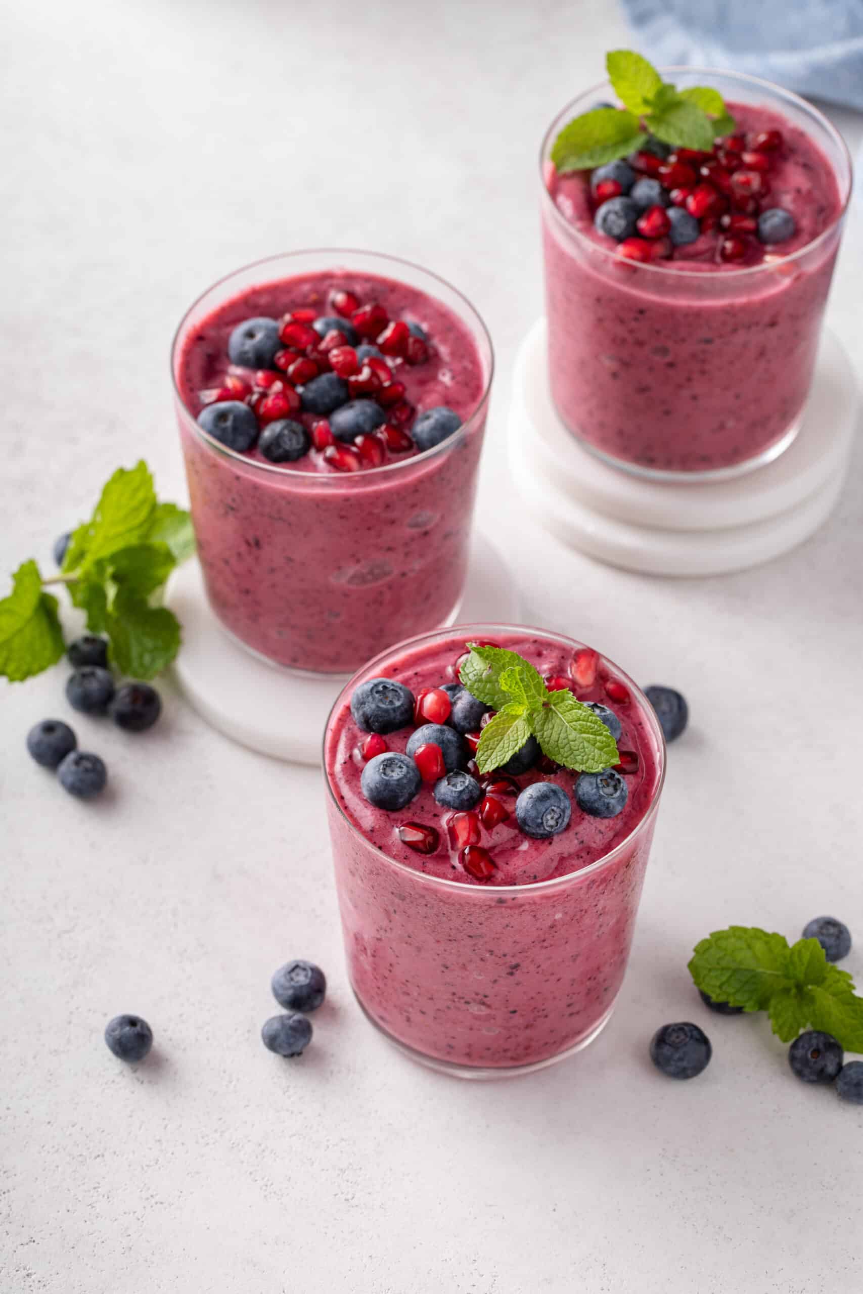 Ready for aftenoon kids snack Pomegranate Berry Smoothie