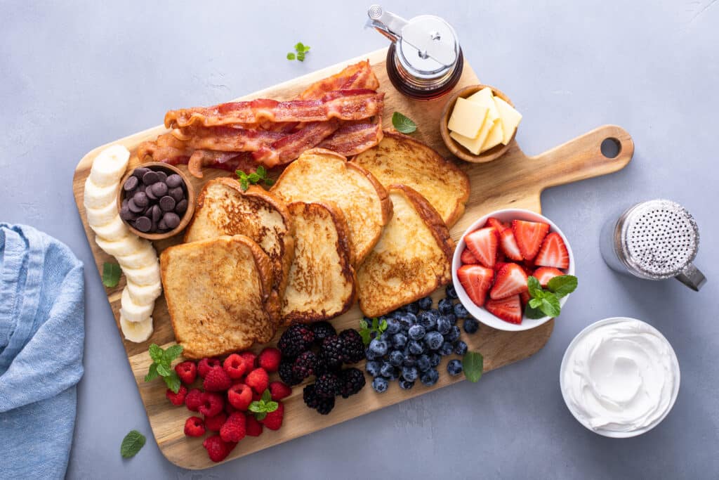 Complete serving of Easy French Toast Board