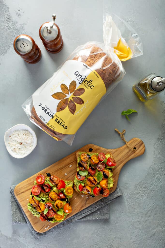 Almond Butter Banana Toast different toast variants served in wooden plate