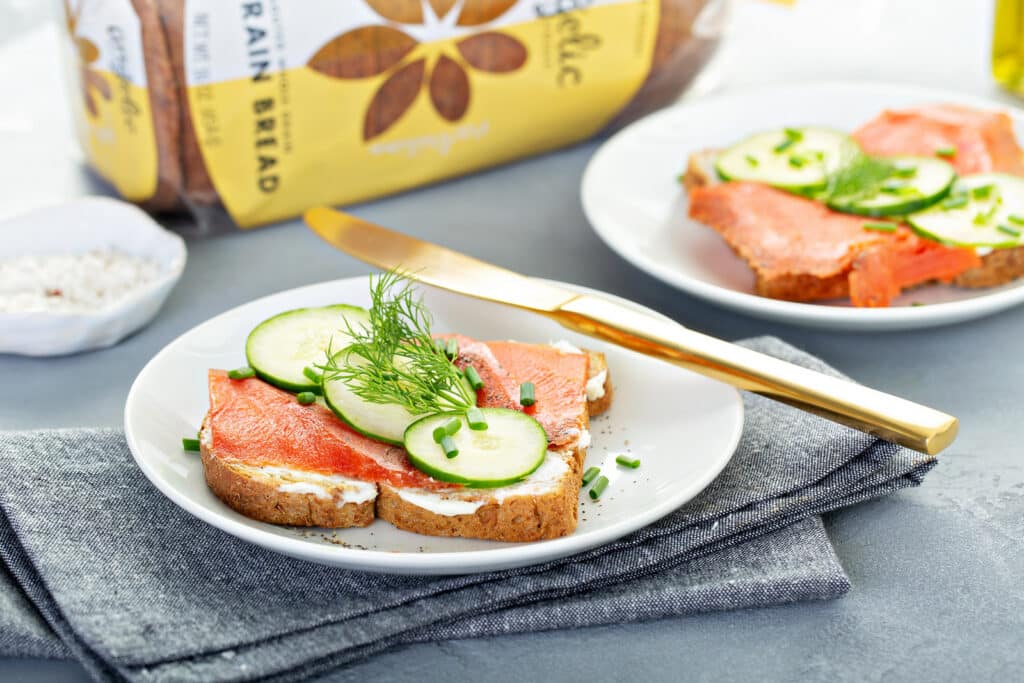 Another variant of Almond Butter Banana Toast in 2 servings