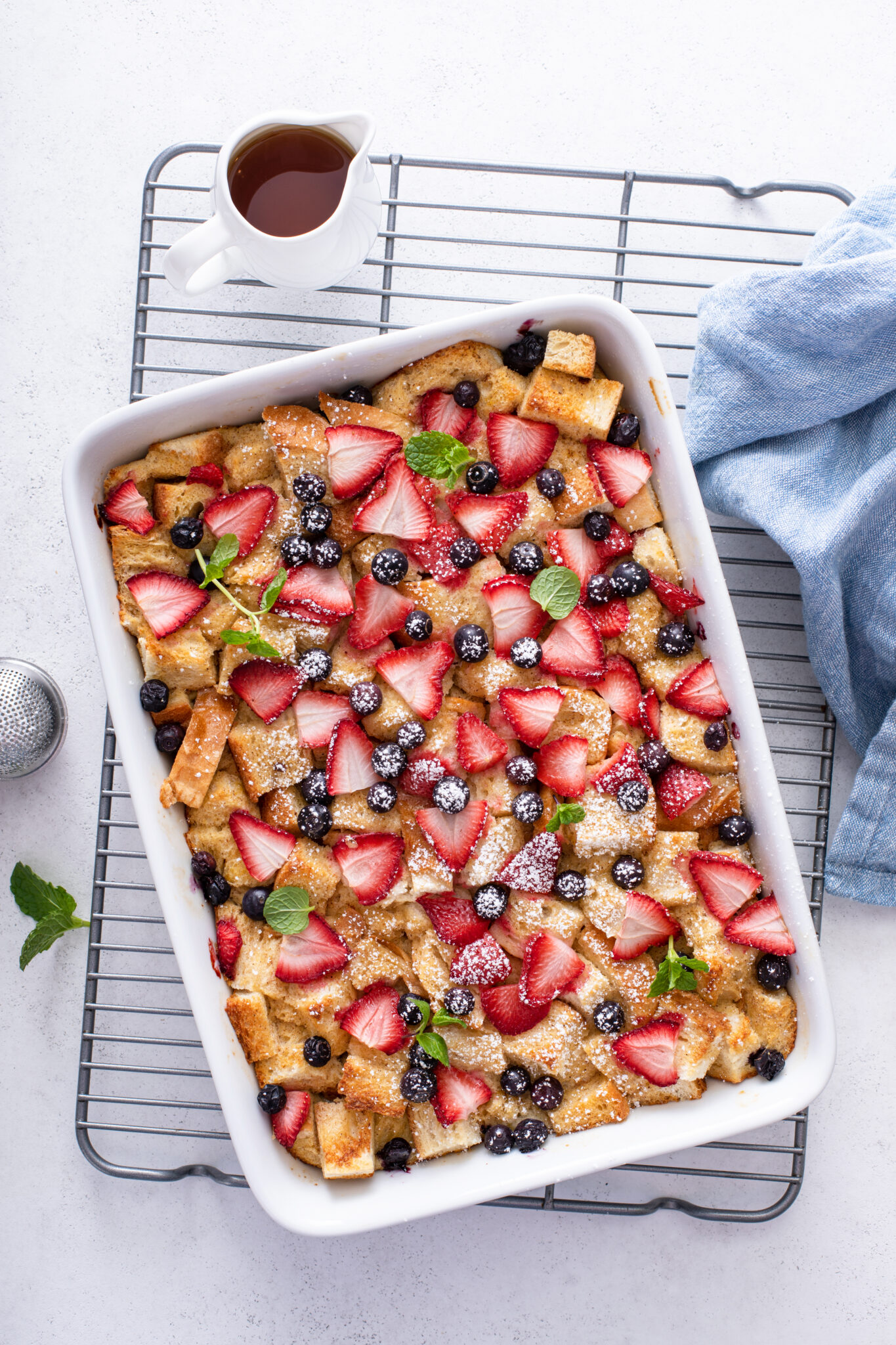 chilled and baked Very Berry French Toast Casserole