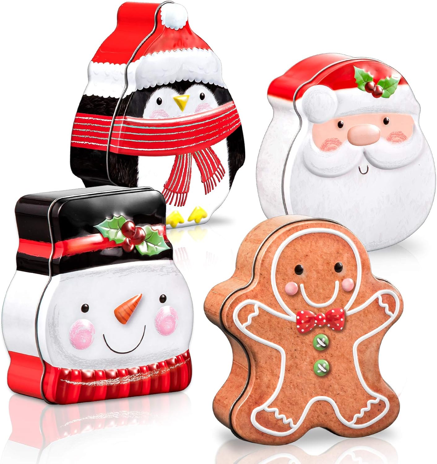 Christmas cookie tins with lids for gifting Reindeer Chow
