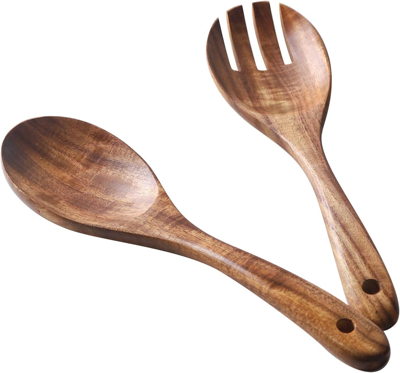 Pair of acacia wood salad servers