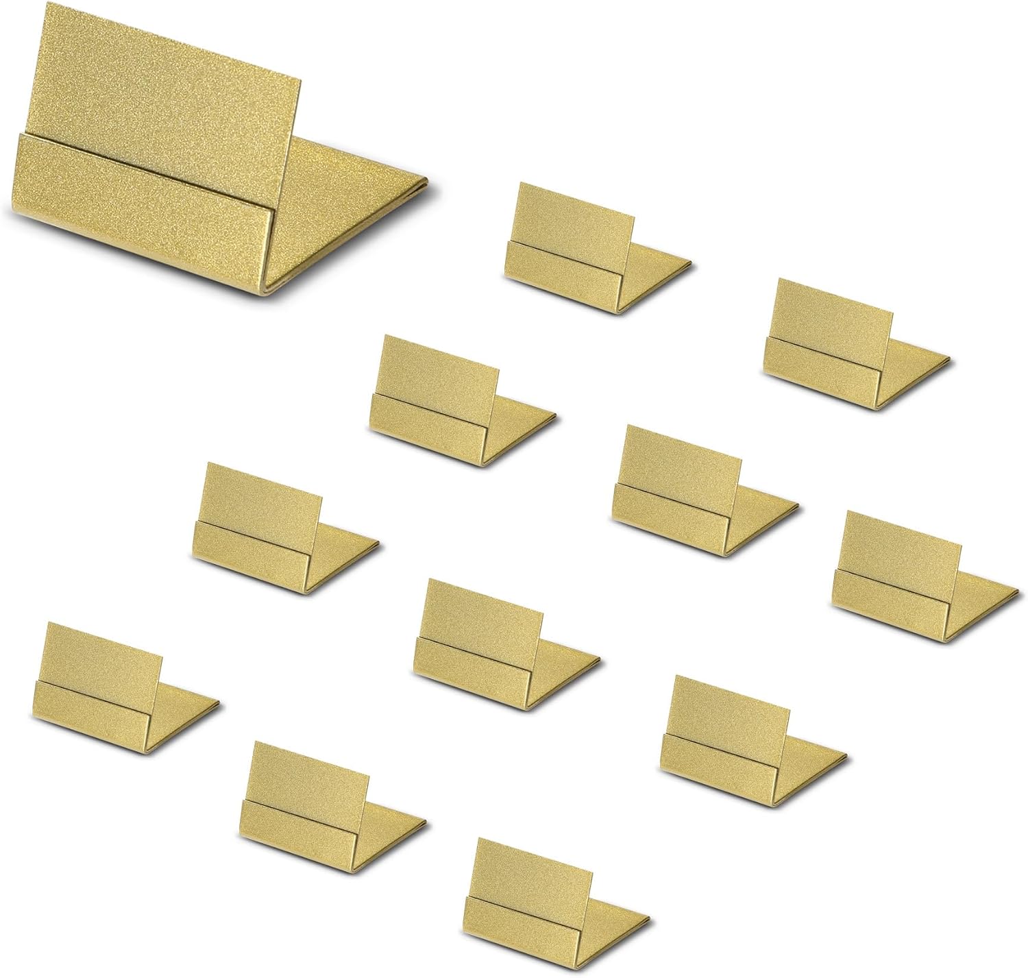 Gold metal place card holders