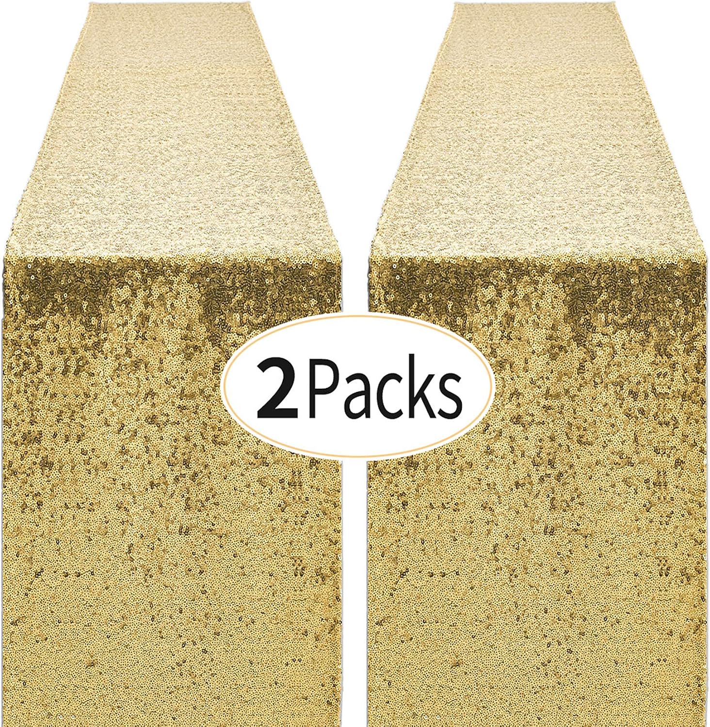 Gold sequin table runner