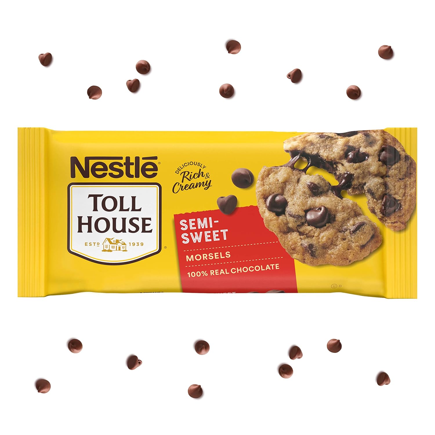 Bag of Nestlé Toll House semi-sweet chocolate morsels