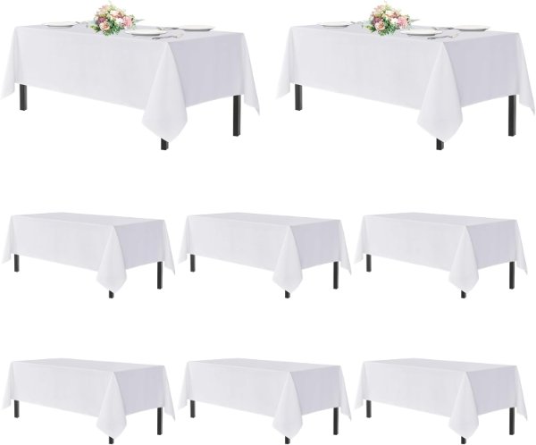White rectangle tablecloth
